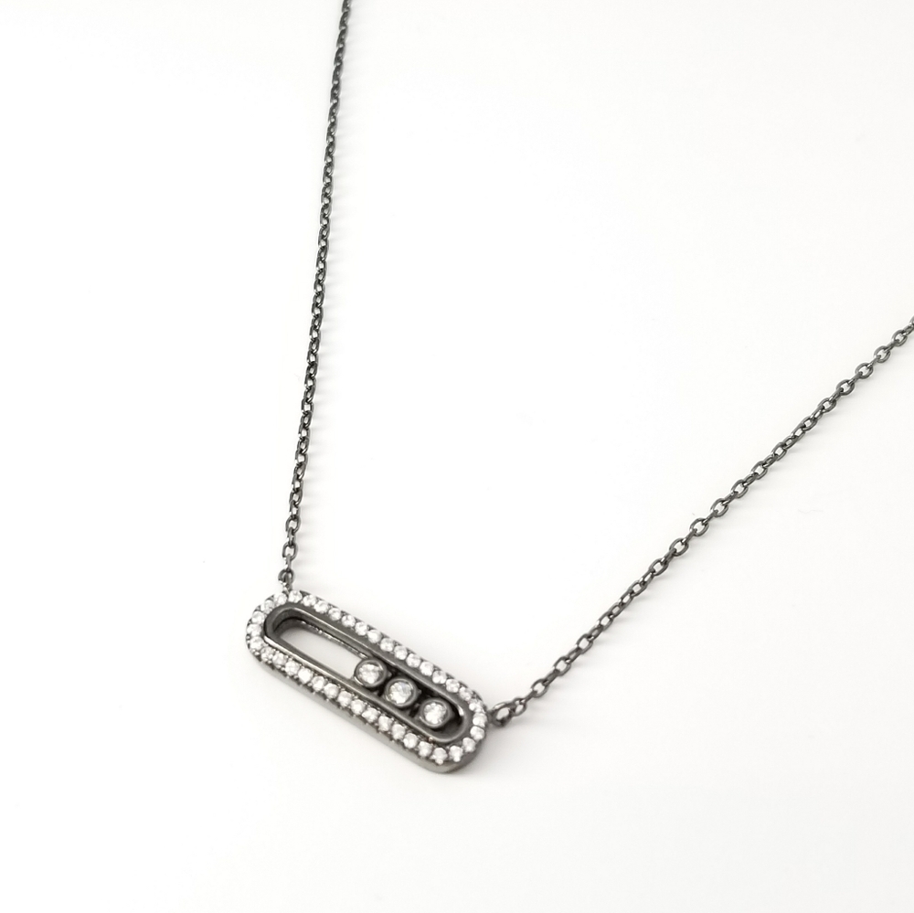 NEW Sterling Silver Pave CZ Choker Necklace NWT - Picture 9 of 11